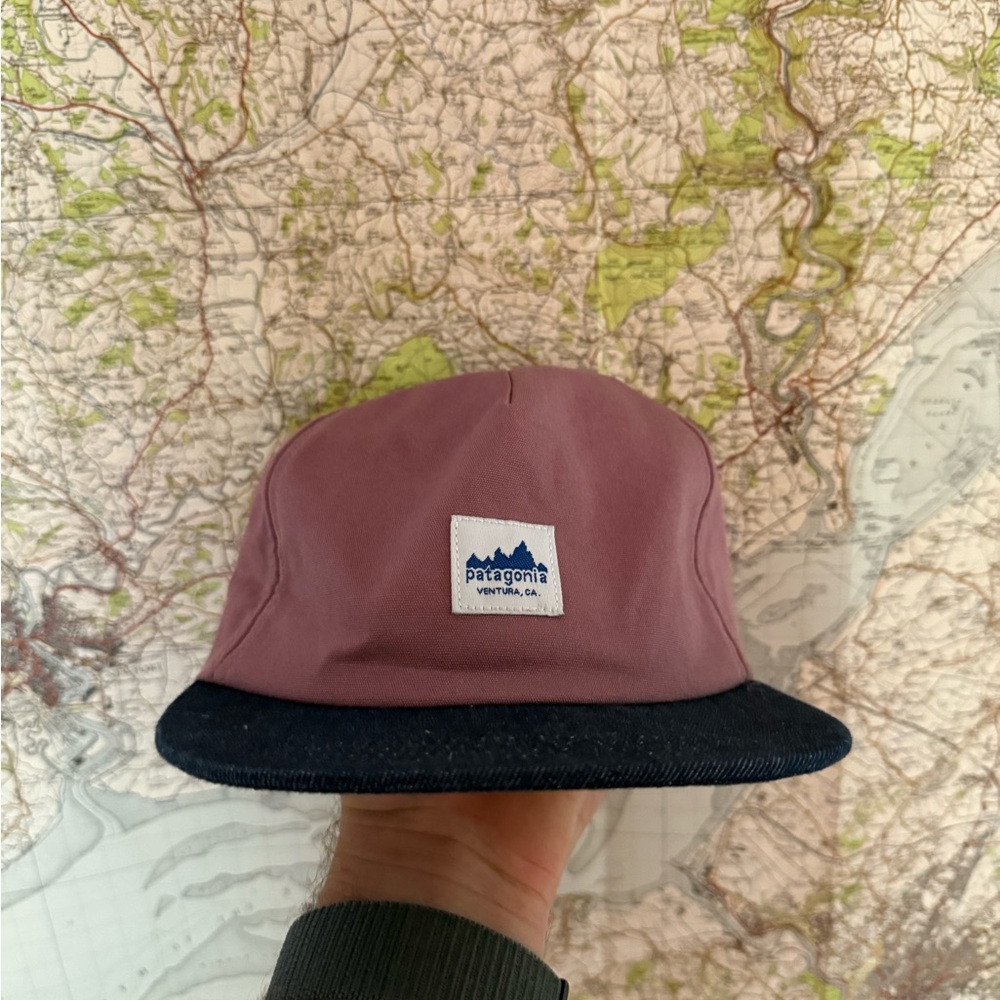 Patagonia Two-Tone Five-Panel Cap — Mauve Crown & Navy Brim